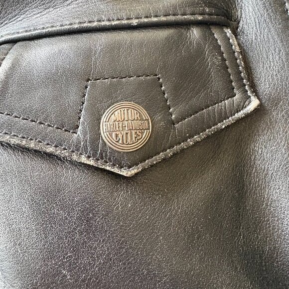 Vintage Harley Davidson Leather Motorcycle Jacket | Men’s M | Biker Classic - Picture 6 of 16